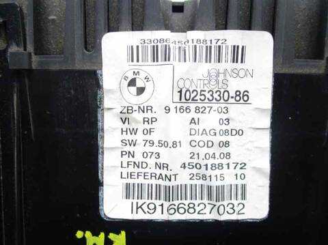 Foto 2ª: Cuadro de Instrumentos Bmw Serie 3 315 N43B20A BERLINA (2008)