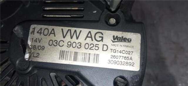 Alternador Volkswagen Golf 1.4 ADVANCE [1.4 LTR. - 90 KW 16V TSI (1390 CM3)]