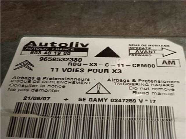 Foto 2ª: Centralita Airbag Citroen C5 1.6 HDI (RC8HZB) [9HZ]