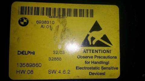 Foto 3ª: Centralita Motor ECU Bmw Serie 5 518 530D BERLINA 231CV 170KW [M57306D3] (2005)