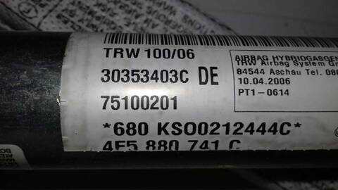 Foto 3ª: Airbag Cortina Delantero Izquierdo Audi A6 3.0 TDI QUATTRO 165KW) BERLINA 225CV [BMK] (2006)