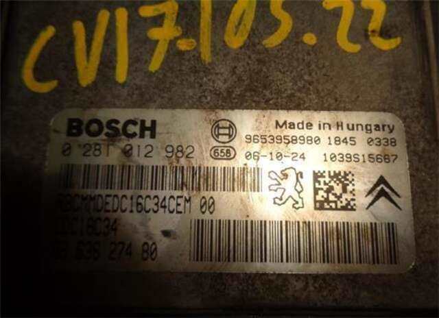 Foto 2ª: Centralita Motor ECU Fiat Scudo 1.6HDI [9HU]