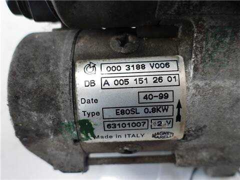 Foto 3ª: Motor de Arranque Smart Coupe 0.6 PURE COUPE 45CV 33KW [G 11] (2000)