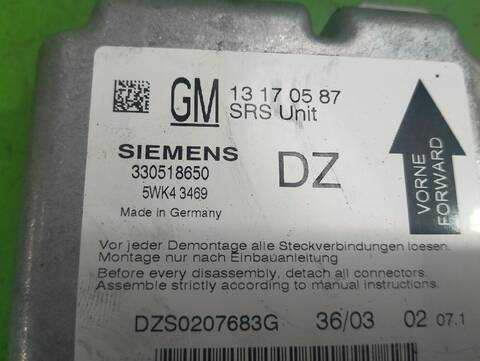Foto 2ª: Centralita Airbag Opel Vectra ESSENTIA 101CV [Y20DTH] (2002)