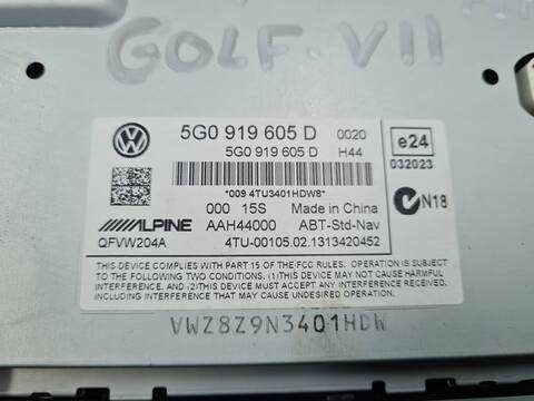 Foto 3ª: Pantalla Multifuncion Volkswagen Golf ADVANCE BLUEMOTION 150CV 110KW [CRB] (2013)