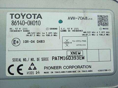 Foto 3ª: Sistema Audio Radio CD Toyota Aygo 1.0 CAT 69CV 51KW [1KRFE] (2016)