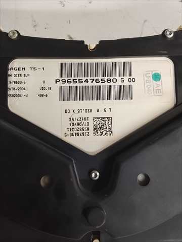 Foto 3ª: Cuadro de Instrumentos Peugeot 307 2.0 HDI [D/RHY] (2004)