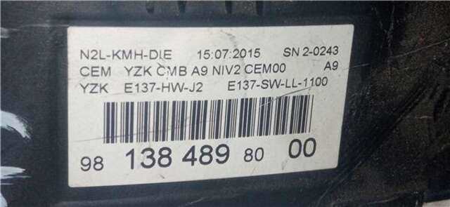 Cuadro de Instrumentos Peugeot 208 1.6 HDI