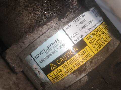 Compresor Aire Acondicionado Renault Megane K9K728 BERLINA II BERLINA 5P