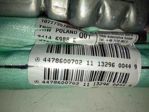 Foto 3ª: Airbag Cortina Delantero Derecho Mercedes Clase V 200 136CV 100KW (2014)