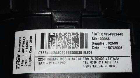 Foto 3ª: Airbag Delantero Izquierdo Peugeot Boxer HDI 330) 101CV 74KW CAJA CERRADA [4HV] (2007)