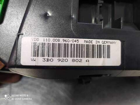 Foto 4ª: Cuadro de Instrumentos Volkswagen Passat BERLINA 101CV 74KW (1996)