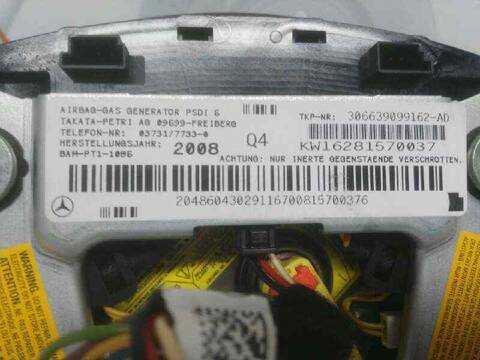Foto 3ª: Airbag Delantero Izquierdo Mercedes Clase C 160 C 220 CDI BLUEEFFICIENCY 204.002) BERLINA 170CV 125KW [D646811] (2008)