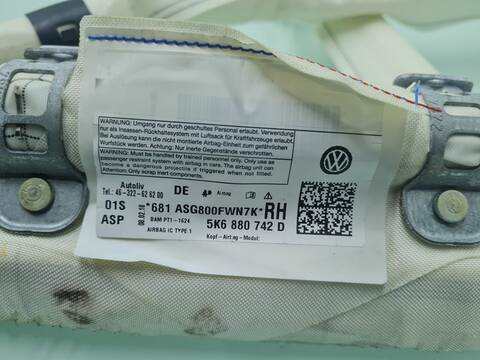 Foto 2ª: Airbag Cortina Delantero Derecho Volkswagen Golf 1.6 TDI DPF 105CV 77KW [CAY] (2010)