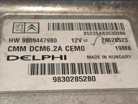 Foto 4ª: Centralita Motor ECU Citroen Jumpy CONFORT XL 122CV 90KW [AH01] (2019)