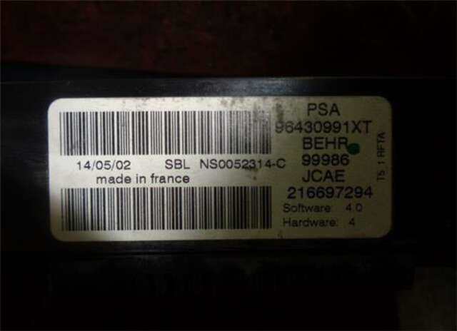 Foto 3ª: Mando Climatizador Peugeot 307 2.0 HDI 90 [RHY (DW10TD)]
