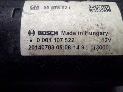 Foto 2ª: Motor de Arranque Opel Meriva ESSENTIA 101CV 74KW [B14XER] (2014)