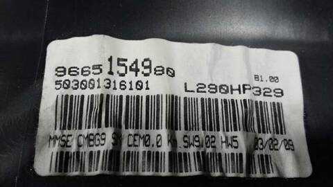 Foto 3ª: Cuadro de Instrumentos Peugeot Partner CONFORT L1 75CV 55KW [9HT] (2009)