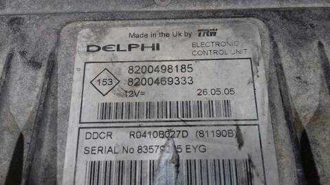 Foto 3ª: Centralita Motor ECU Renault Kangoo 1.5 DCI DIESEL 65CV 48KW [K9K B7] (2007)