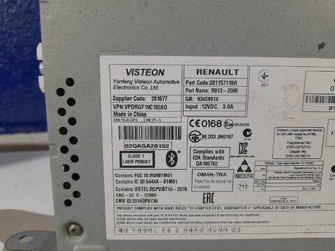 Foto 2ª: Sistema Audio Radio CD Renault Trafic 90CV (2014)