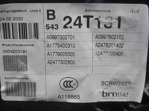 Foto 2ª: Elevalunas Manual Trasero Izquierdo Mercedes Clase B 150 B180 136CV 100KW [282914] (2020)