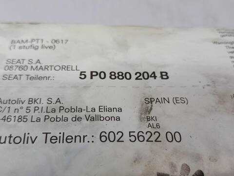 Foto 3ª: Airbag Delantero Derecho Seat Toledo EXCLUSIVE 140CV [BKD] (2004)