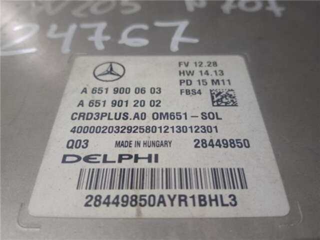 Foto 3ª: Centralita Motor ECU Mercedes Clase C 160 2.1 C 220 D (205.304) [2.1 LTR. - 125 KW CDI CAT] [651.921]