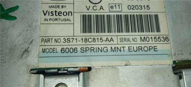 Sistema Audio Radio CD Ford Mondeo 2.0 TDCI