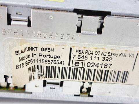 Foto 3ª: Sistema Audio Radio CD Peugeot 407 ST CONFORT 136CV 100KW [RHR] (2005)