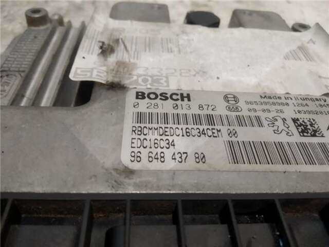 Foto 3ª: Centralita Motor ECU Peugeot 207 1.6 SPORT [1.6 LTR. - 80 KW HDI FAP CAT (9HZ - DV6TED4)] [9HZ / DV6TED4]