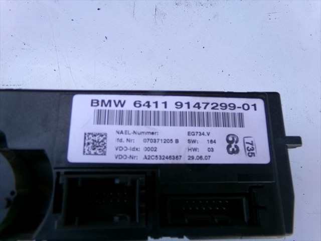 Foto 3ª: Mando Calefacción A. A. Bmw Serie 3 320 2.0 D E90,2004-2008 [204D4] (2007)