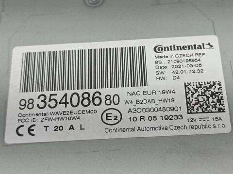 Foto 3ª: Centralita Motor ECU Citroen Berlingo START M 110CV 81KW [HN05] (2021)