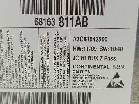 Foto 2ª: Centralita Airbag Fiat Freemont URBAN 170CV 125KW [939B5000] (2013)