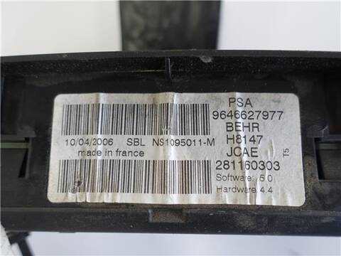 Foto 3ª: Mando Climatizador Peugeot 307 1.6 HDI 110 109CV 80KW [9HY (DV6TED4)] (2006)