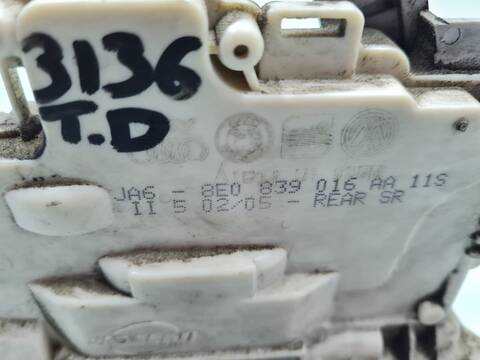 Foto 2ª: Cerradura Puerta Trasera Derecha Audi A4 2.0 TDI AVANT 140CV 103KW [BLB] (2006)