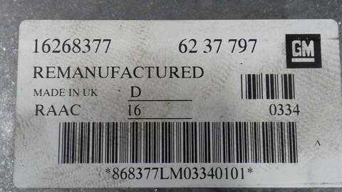 Foto 3ª: Centralita Motor ECU Opel Astra COMFORT BERLINA 75CV 55KW [X16SZR] (1998)