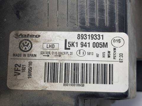 Foto 2ª: Faro Izquierdo Volkswagen Golf ADVANCE (2010)