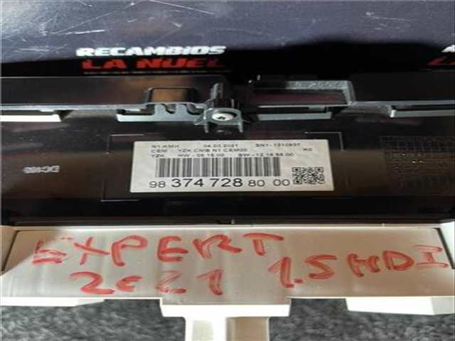 Foto 3ª: Cuadro de Instrumentos Citroen Jumpy CONTROL M BLUE-HDI FAP 102CV 75KW FURGON [YH01] (2020)