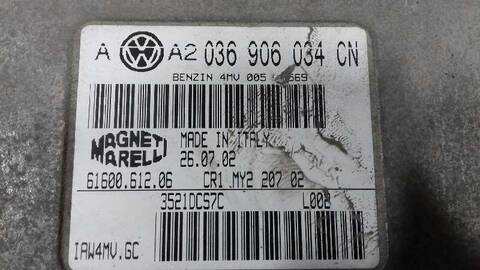 Foto 2ª: Centralita Motor ECU Volkswagen Golf BASICO BERLINA 100CV 74KW [AZD] (2001)