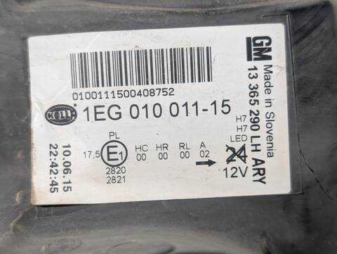 Foto 3ª: Faro Izquierdo Opel Astra EXCELLENCE 110CV 81KW (2016)