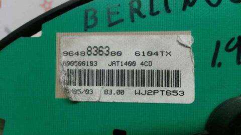 Foto 3ª: Cuadro de Instrumentos Citroen Berlingo VERSION INDEFINIDA (2002)