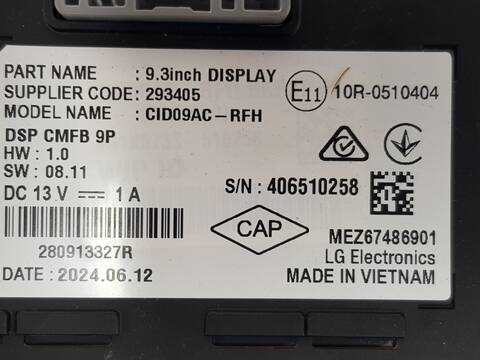 Foto 3ª: Pantalla Multifuncion Renault Arkana TECHNO