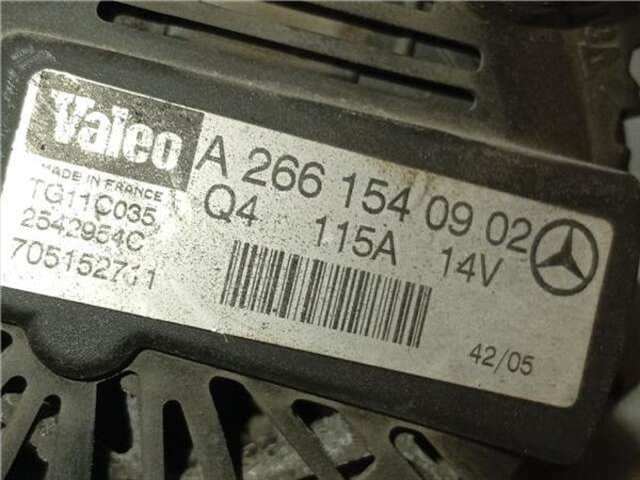 Alternador Mercedes Clase A 140 1.7 A 170 (169.032) [1.7 LTR. - 85 KW CAT]
