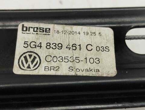 Foto 4ª: Elevalunas Manual Trasero Izquierdo Volkswagen Golf 1.6 TDI DPF 105CV 77KW [CLH] (2015)