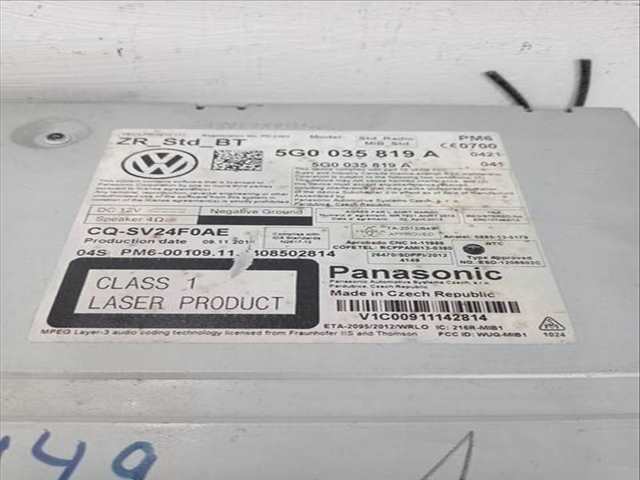 Foto 3ª: Sistema Audio Radio CD Volkswagen Golf 1.6 TDI DPF 105CV (2012)