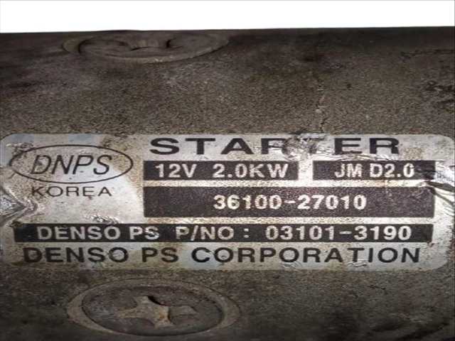 Motor de Arranque Kia Carens 2.0 CRDI 140