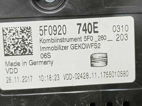 Foto 3ª: Cuadro de Instrumentos Seat Ateca STYLE 150CV 110KW [CZEA] (2018)