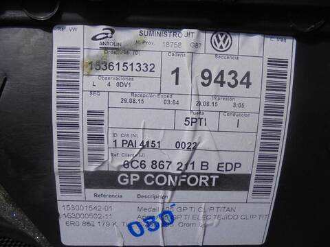 Foto 4ª: Tapizados Cartoneras Volkswagen Polo 1.4 TDI 90CV 66KW [CUSB] (2015)