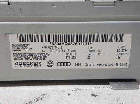Foto 3ª: Sistema GPS Audi A6 3.0 TDI QUATTRO 165KW) BERLINA 225CV [BMK] (2005)