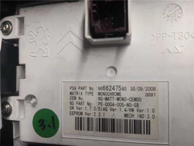 Foto 3ª: Cuadro de Instrumentos Peugeot 3008 1.6 HDI FAP (109 CV) [9HZ O 9H01]